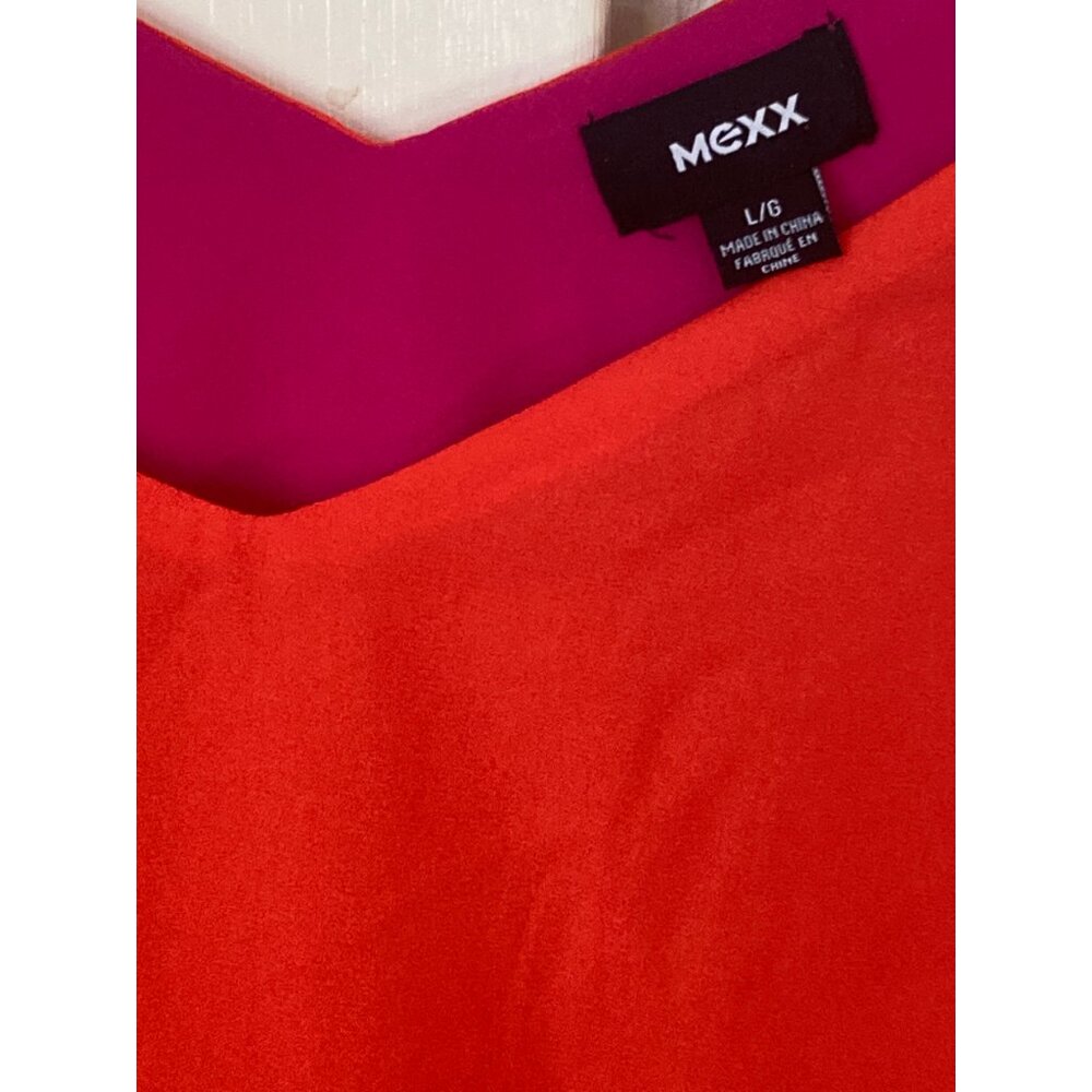 NEW MEXX Double Layer Chiffon Camisole Top, Orange & Pink, Medium - Picture 2 of 3